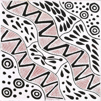 Aboriginal Artwork by Ursula Napangardi Hudson, Pikilyi Jukurrpa (Vaughan Springs Dreaming), 46x46cm