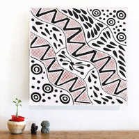 Aboriginal Artwork by Ursula Napangardi Hudson, Pikilyi Jukurrpa (Vaughan Springs Dreaming), 46x46cm