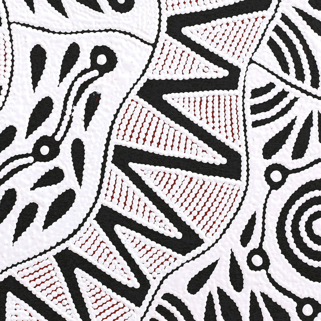 Aboriginal Artwork by Ursula Napangardi Hudson, Pikilyi Jukurrpa (Vaughan Springs Dreaming), 46x46cm