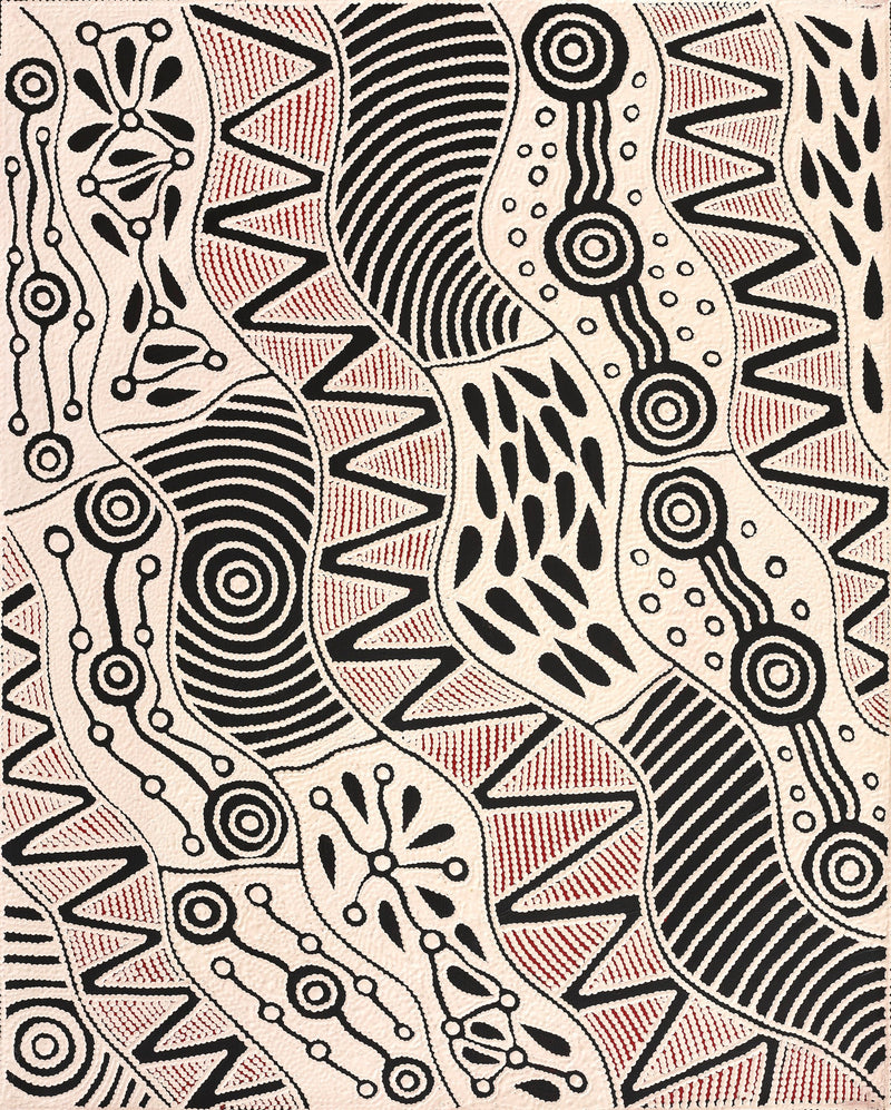 Aboriginal Artwork by Ursula Napangardi Hudson, Pikilyi Jukurrpa (Vaughan Springs Dreaming), 76x61cm