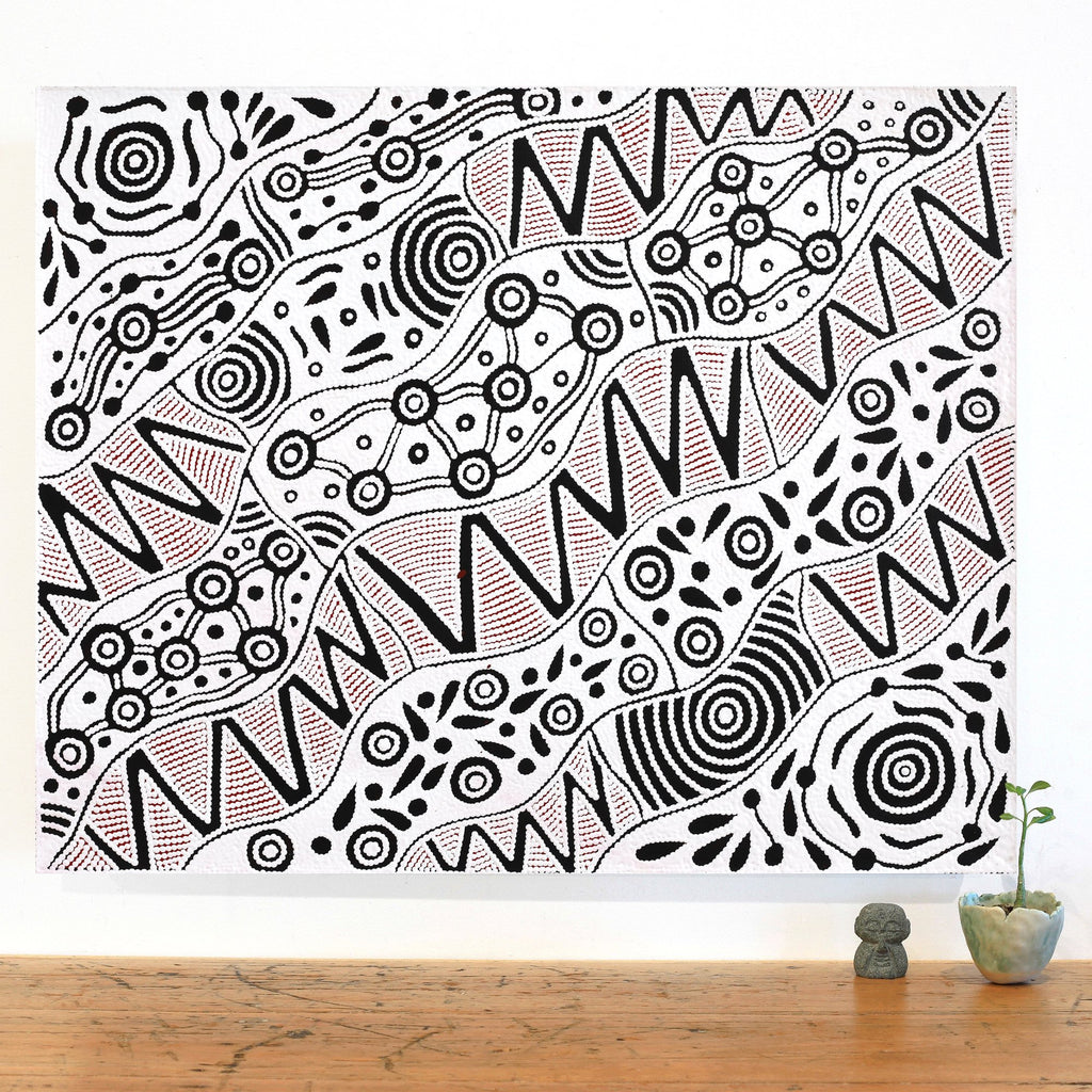 Aboriginal Artwork by Ursula Napangardi Hudson, Pikilyi Jukurrpa (Vaughan Springs Dreaming), 76x61cm