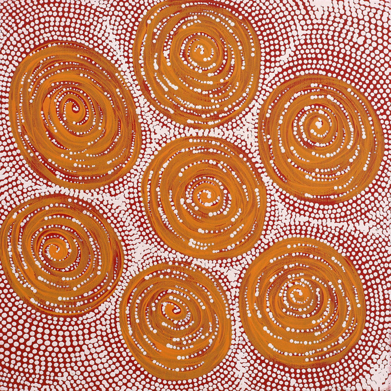 Aboriginal Artwork by Valda Napangardi Granites, Ngalyipi Jukurrpa (Snakevine Dreaming) - Mina Mina, 30x30cm