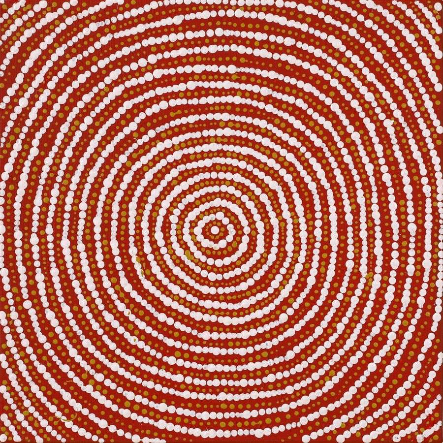 Aboriginal Artwork by Valma Nakamarra White, Warna Jukurrpa (Snake Dreaming), 30x30cm