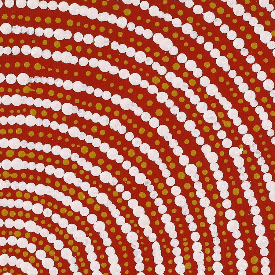 Aboriginal Artwork by Valma Nakamarra White, Warna Jukurrpa (Snake Dreaming), 30x30cm