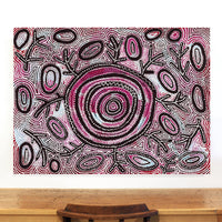 Aboriginal Artwork by Vanetta Nampijinpa Hudson, Warlukurlangu Jukurrpa (Fire country Dreaming), 122x91cm