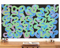 Aboriginal Artwork by Vanetta Nampijinpa Hudson, Warlukurlangu Jukurrpa (Fire country Dreaming), 183x107cm