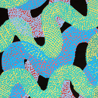 Aboriginal Artwork by Vanetta Nampijinpa Hudson, Warlukurlangu Jukurrpa (Fire country Dreaming), 183x107cm