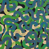 Aboriginal Artwork by Vanetta Nampijinpa Hudson, Warlukurlangu Jukurrpa (Fire country Dreaming), 183x152cm