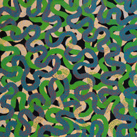 Aboriginal Artwork by Vanetta Nampijinpa Hudson, Warlukurlangu Jukurrpa (Fire country Dreaming), 183x152cm