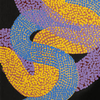 Aboriginal Artwork by Vanetta Nampijinpa Hudson, Warlukurlangu Jukurrpa (Fire country Dreaming), 61x30cm