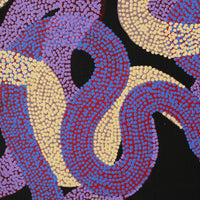 Aboriginal Artwork by Vanetta Nampijinpa Hudson, Warlukurlangu Jukurrpa (Fire country Dreaming), 61x46cm