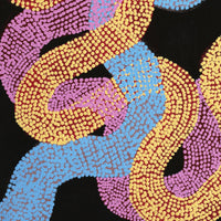 Aboriginal Artwork by Vanetta Nampijinpa Hudson, Warlukurlangu Jukurrpa (Fire country Dreaming), 61x46cm