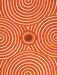 Aboriginal Artwork by Walter Jugadai, Wati Kotara Tjukurrpa at Karrinyarra (Mt. Wedge), 182.5x137cm