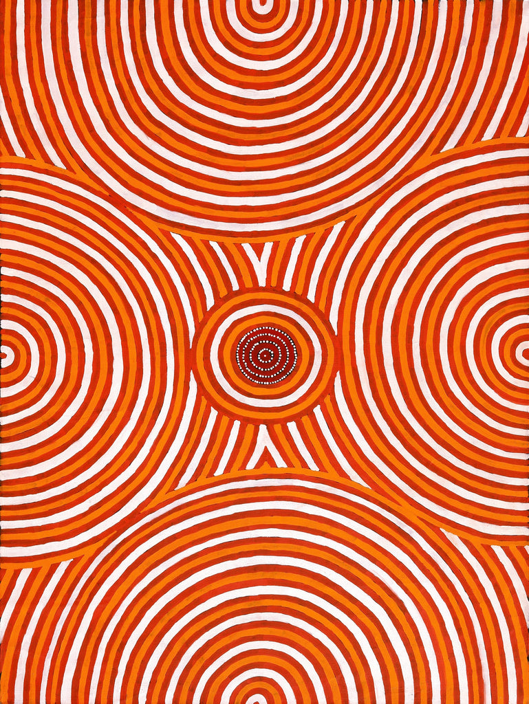 Aboriginal Art by Walter Jugadai, Wati Kotara Tjukurrpa at Karrinyarra (Mt. Wedge), 182.5x137cm - ART ARK®