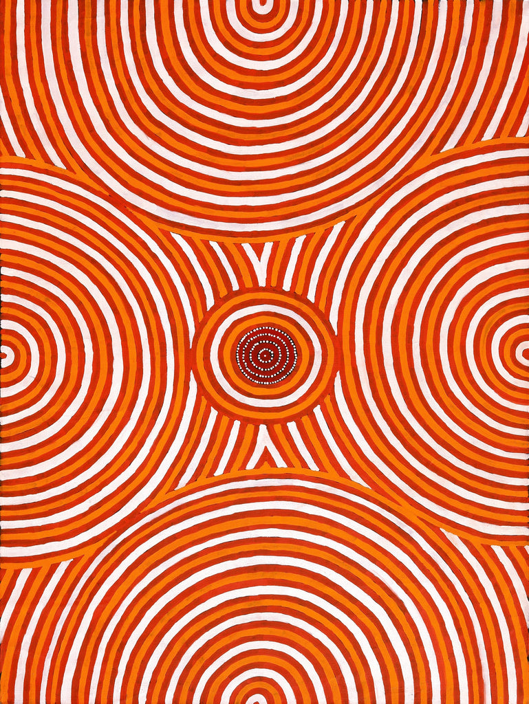 Aboriginal Artwork by Walter Jugadai, Wati Kotara Tjukurrpa at Karrinyarra (Mt. Wedge), 182.5x137cm