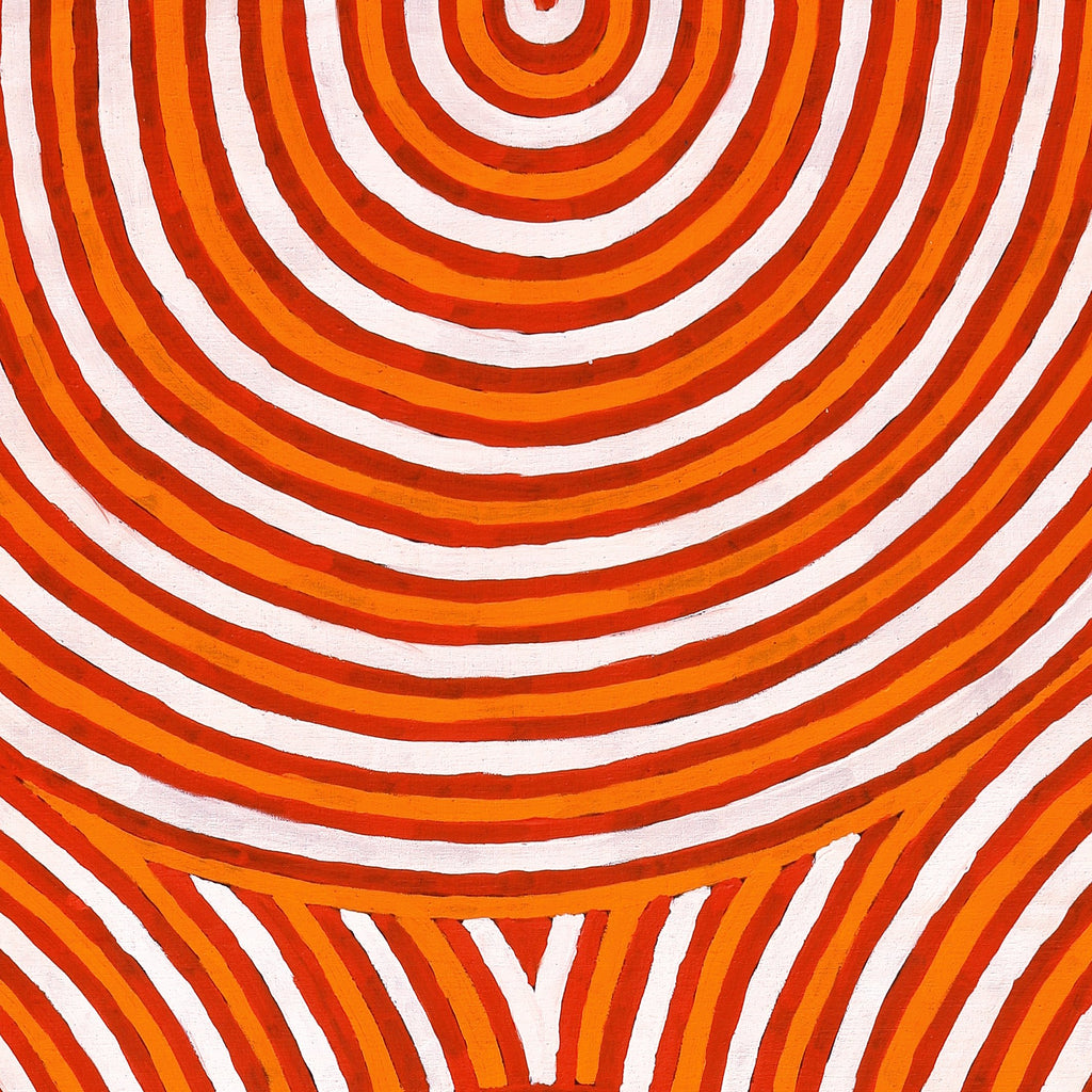 Aboriginal Artwork by Walter Jugadai, Wati Kotara Tjukurrpa at Karrinyarra (Mt. Wedge), 182.5x137cm