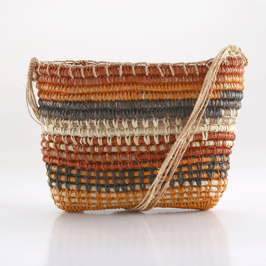 Aboriginal Artwork by Warŋgarrŋa #1 Ganambarr Dorothy, Bathi (woven basket)