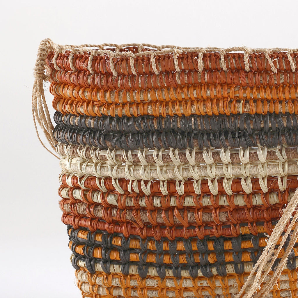 Aboriginal Art by Warŋgarrŋa #1 Ganambarr Dorothy, Bathi (woven basket) - ART ARK®