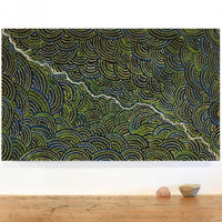 Aboriginal Artwork by Wendy Nungarrayi Brown, Napaljarri-warnu Jukurrpa (Seven Sisters Dreaming), 76x46cm