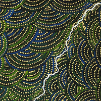 Aboriginal Artwork by Wendy Nungarrayi Brown, Napaljarri-warnu Jukurrpa (Seven Sisters Dreaming), 76x46cm