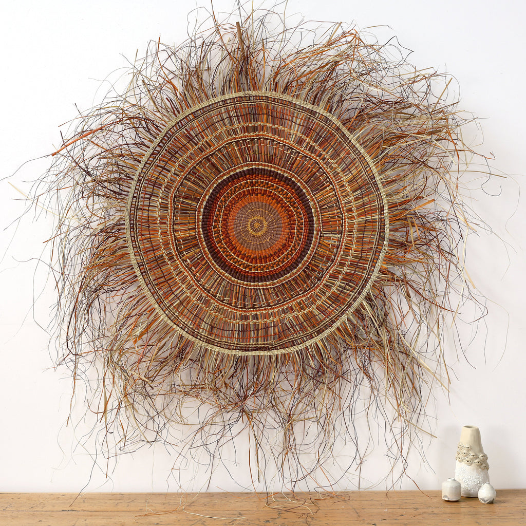 Aboriginal Artwork by Wopurruwuy Gondarra, Ŋaṉmara , Woven Mat