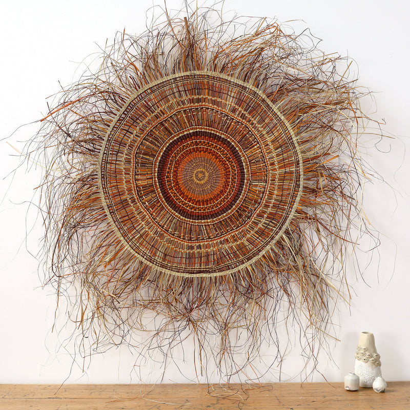 Aboriginal Artwork by Wopurruwuy Gondarra, Ŋaṉmara , Woven Mat