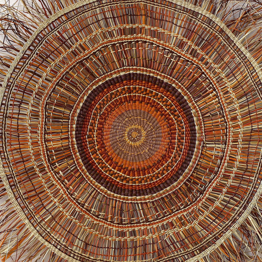 Aboriginal Artwork by Wopurruwuy Gondarra, Ŋaṉmara , Woven Mat