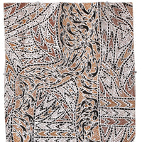 Aboriginal Artwork by Wukun Wanambi, Bamurruŋu, 124x48cm Bark