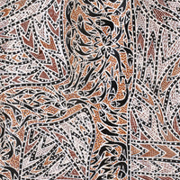 Aboriginal Artwork by Wukun Wanambi, Bamurruŋu, 124x48cm Bark