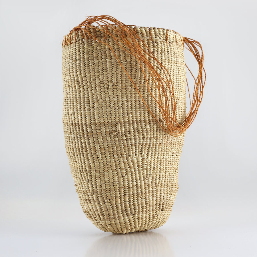 Aboriginal Artwork by Wurrulnga Dhamarrandji, Bol'pu (woven dilly bag)