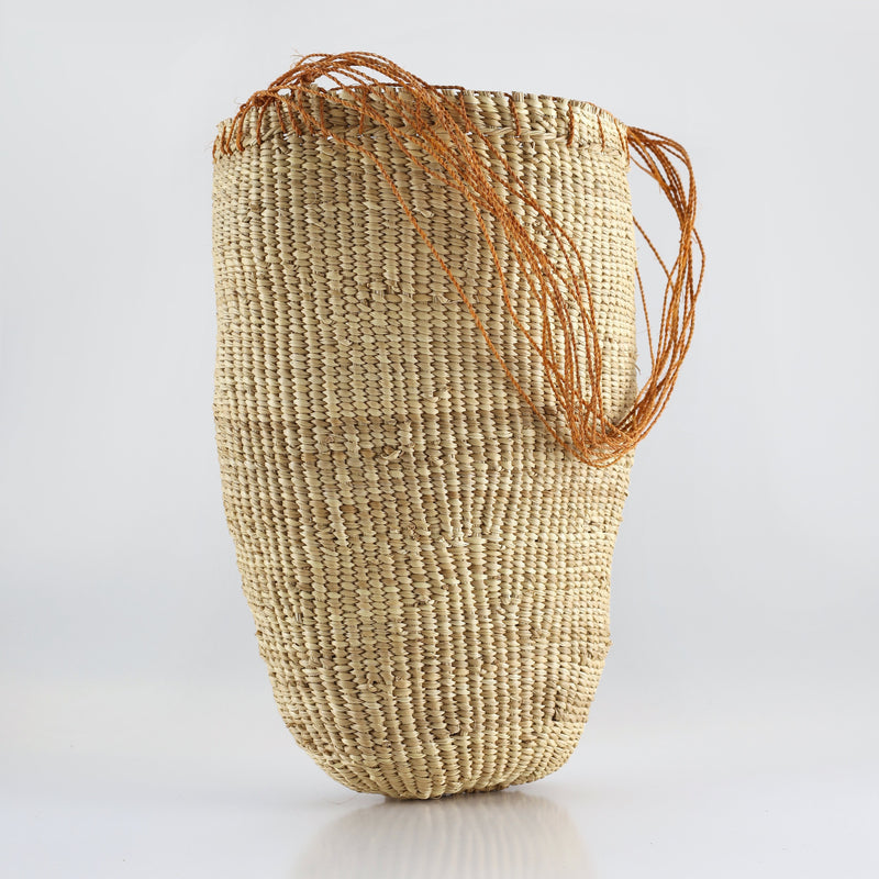 Aboriginal Artwork by Wurrulnga Dhamarrandji, Bol'pu (woven dilly bag)