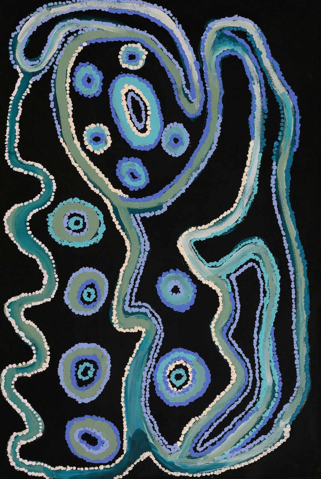 Aboriginal Artwork by Yamangara Thomas Murray, Ngayuku Ngurra, 91x61cm