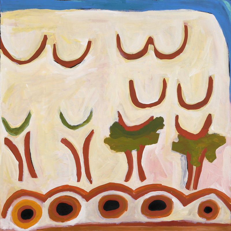 Aboriginal Artwork by Yamangara Thomas Murray, Ngayuku Ngurra, 91x91cm