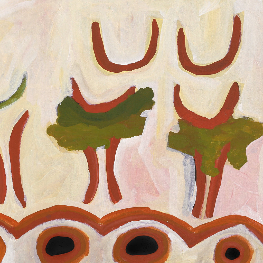 Aboriginal Artwork by Yamangara Thomas Murray, Ngayuku Ngurra, 91x91cm - ART ARK®