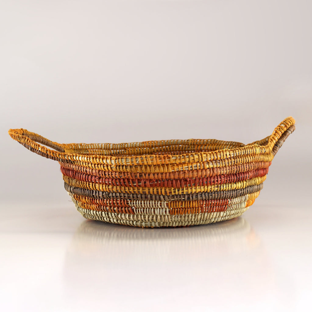 Aboriginal Artwork by Yaminy Mununggurr, Bathi (woven basket)