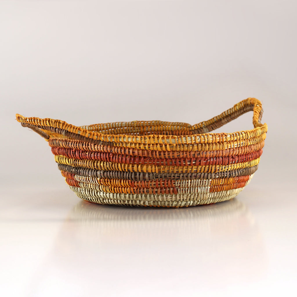Aboriginal Artwork by Yaminy Mununggurr, Bathi (woven basket)