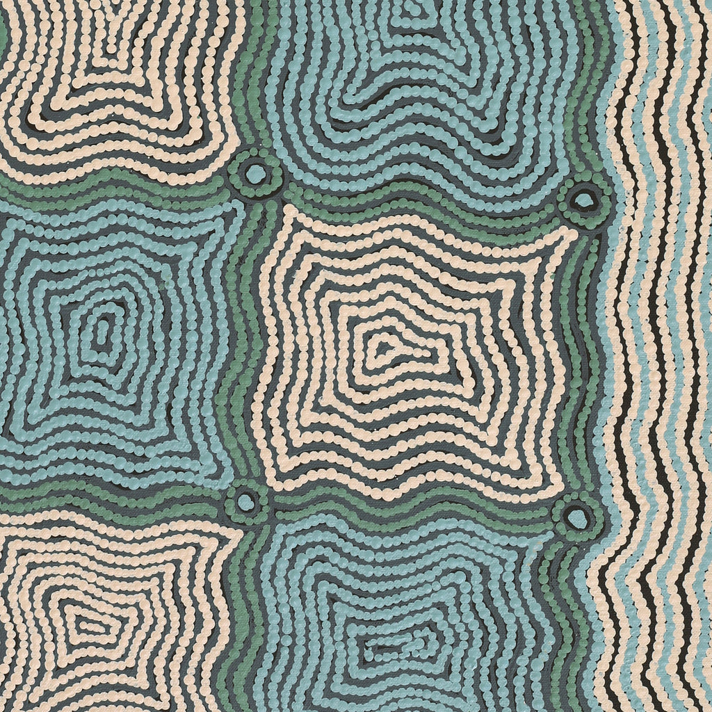 Aboriginal Artwork by Yangi Yangi Fox, Mamungari, 91x45cm