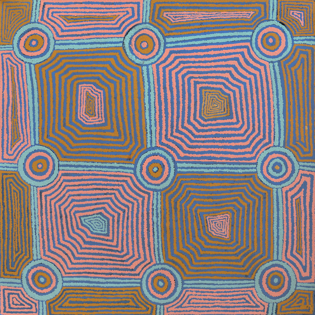 Aboriginal Artwork by Yangi Yangi Fox, Mamungari, 91x91cm