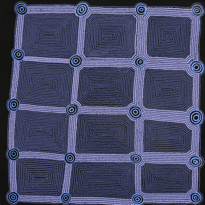 Aboriginal Artwork by Yangi Yangi Fox, Mamungari, 91x91cm