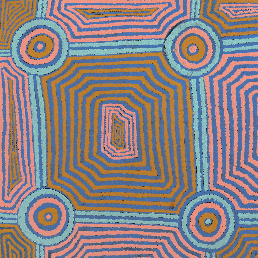 Aboriginal Artwork by Yangi Yangi Fox, Mamungari, 91x91cm