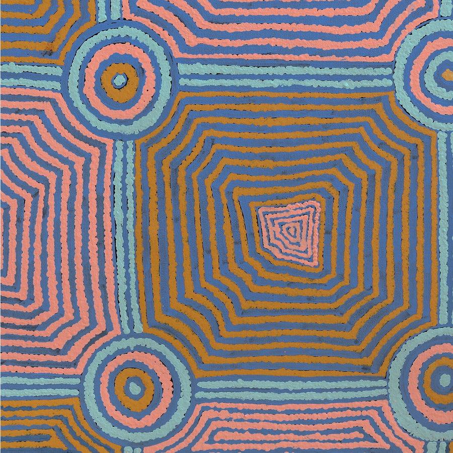 Aboriginal Artwork by Yangi Yangi Fox, Mamungari, 91x91cm