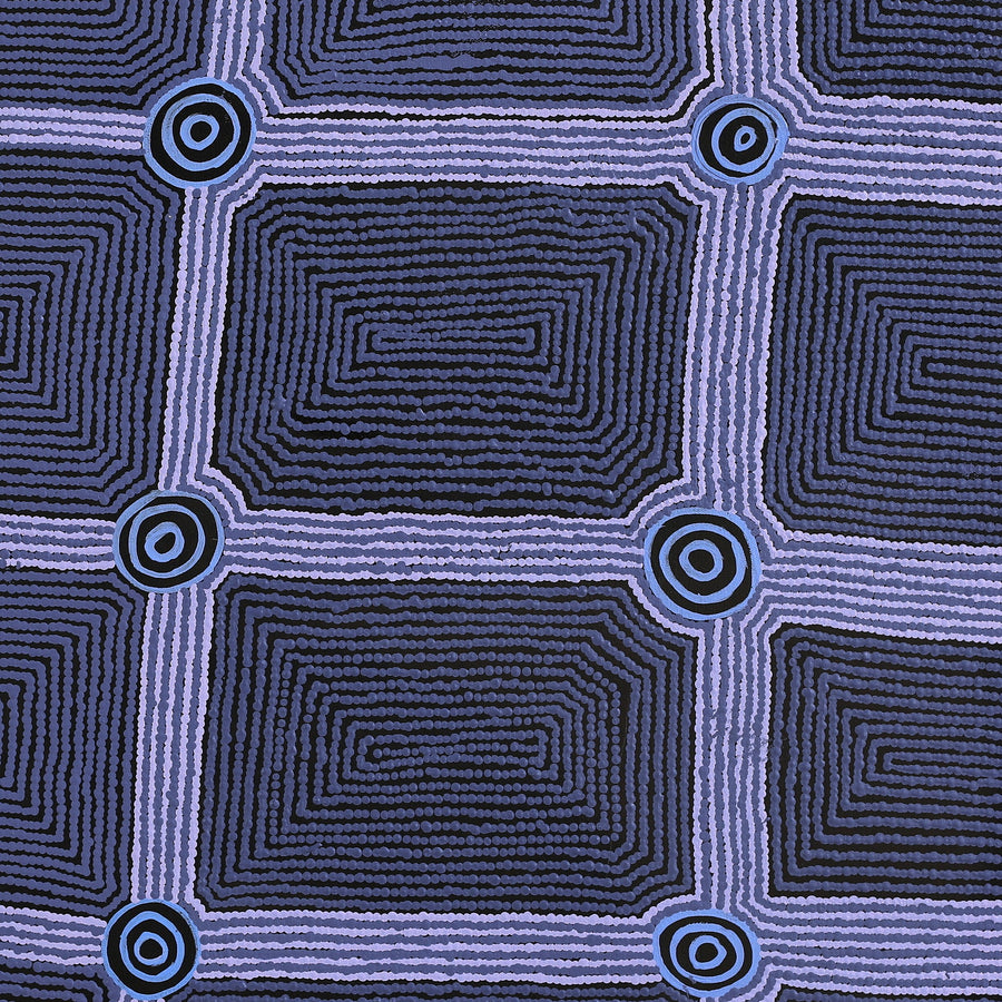 Aboriginal Artwork by Yangi Yangi Fox, Mamungari, 91x91cm