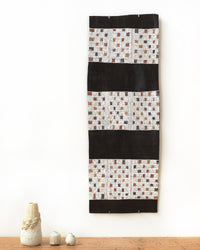 Aboriginal Artwork by Yimula Munuŋgurr, Djapu Design, 100x35cm Bark