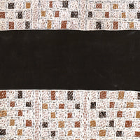 Aboriginal Artwork by Yimula Munuŋgurr, Djapu Design, 100x35cm Bark