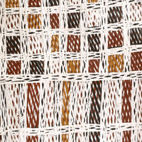 Aboriginal Artwork by Yimula Munuŋgurr, Djapu Design, 109x32cm Bark
