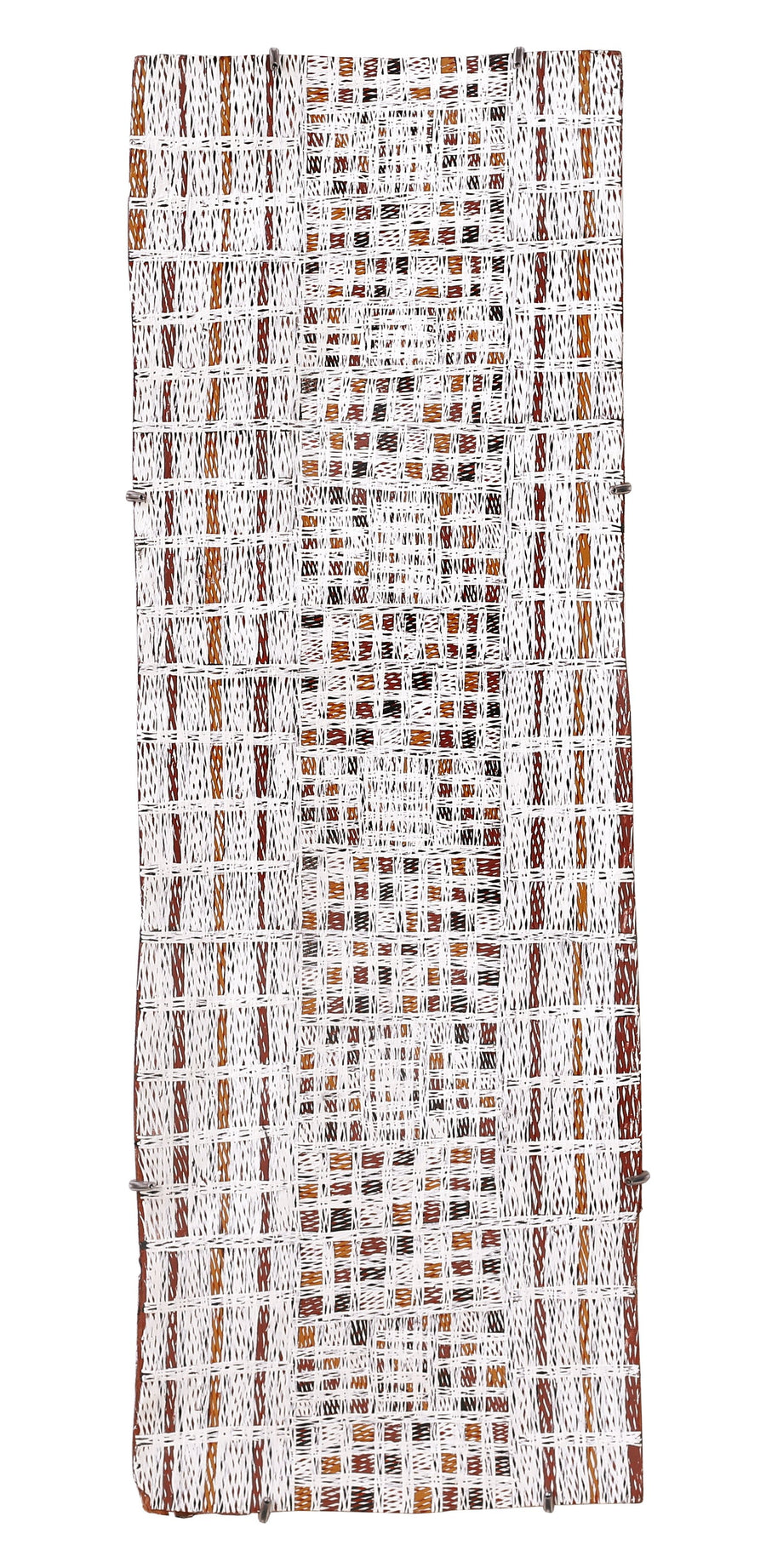 Aboriginal Artwork by Yimula Munuŋgurr, Djapu Design, 83x28cm Bark