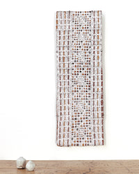 Aboriginal Artwork by Yimula Munuŋgurr, Djapu Design, 83x28cm Bark