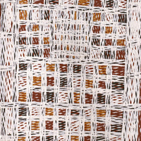 Aboriginal Artwork by Yimula Munuŋgurr, Djapu Design, 83x28cm Bark