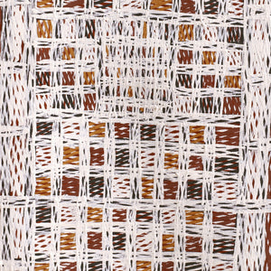 Aboriginal Art by Yimula Munuŋgurr, Djapu Design, 83x28cm Bark - ART ARK®