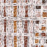 Aboriginal Artwork by Yimula Munuŋgurr, Djapu Design, 83x28cm Bark